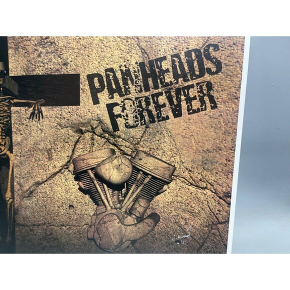 LE GM Harley Davidson motorcycle print artwork signed 6/50 16x12" READ - Picture 4 of 5